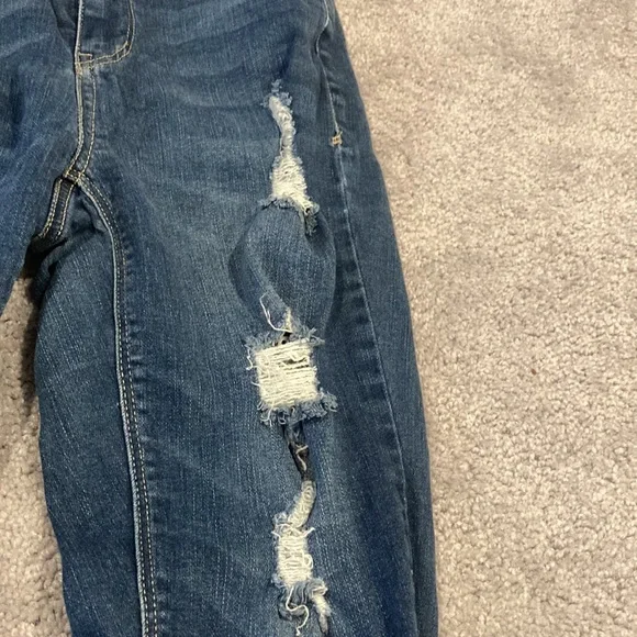 Mudd FLX Stretch High-Rise Distressed Jegging Size 3 - Picture 3 of 8